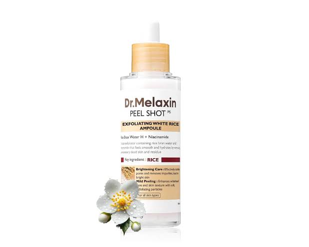 آمپول لایه بردار پیل شات برنج سفید دکتر ملاکسین Dr.Melaxin Peel Shot Glow White Rice Ampoule 80ml
